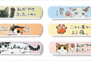 「猫にやられちゃった傷だよ、ためらい傷じゃないよ」とアピールする絆創膏があるらしい