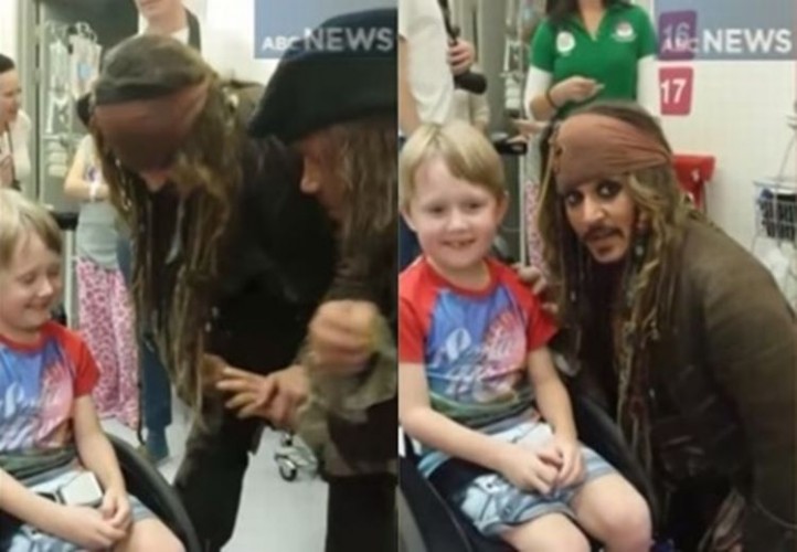 「ジャック・スパロウが来た！」ジョニーデップが病気の子どもたちへサプラ イズ訪問！