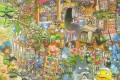 トトロや魔女の宅急便などジブリアニメのキャラクターが大集合した板絵が海外で話題に