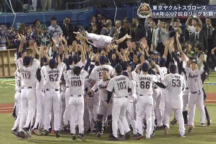 ヤクルト2年連続最下位から"劇的サヨナラで14年ぶり優勝！"真中監督男泣き