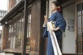 和服にバツグンに合う!?長い傘がスッポリと収まる帆布がいい感じ