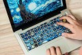 キーボードにゴッホ!?ノートPCを美しく・個性的に演出するキーボードステッカーがめっちゃイイ!!