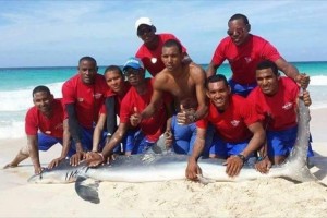 サメを浜に引き上げて記念写真→サメが死亡し世界中から非難の声 ドミニカ共和国