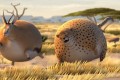 転がっちゃって獲物がとれない!真ん丸になった野生動物アニメのコミカルなオチにツボる!