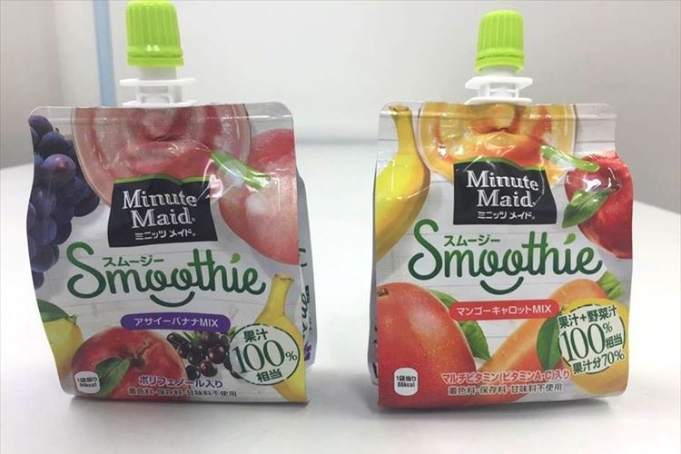あのミニッツメイドからスムージーが新発売!2種類の味を実際に飲み比べてみた