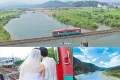 日本最後の清流 “四万十川を見下ろしながら結婚式” 川に架かる橋の上で臨時停車!
