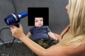 生後2ヶ月の赤ちゃんとは思えないほどふっさふさの剛毛、ドライヤーをかけてみると...