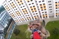 緊迫の瞬間…！12階の窓から落ちた猫の救出劇に心臓が止まりそう