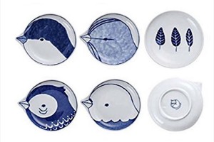 これが正真正銘の“とり”皿!? 小鳥が絵付けされた取り皿がカワイイ♪