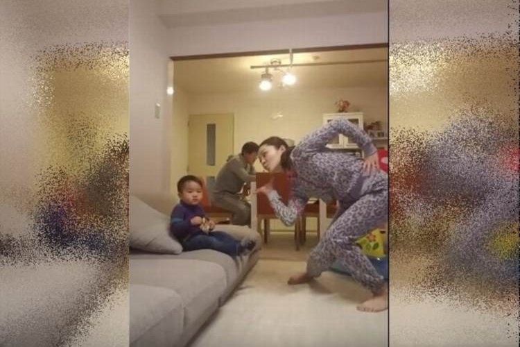【動画】陽気すぎるダンシングママ♪まさかの夫も参戦でおもしろ夫婦の完成!