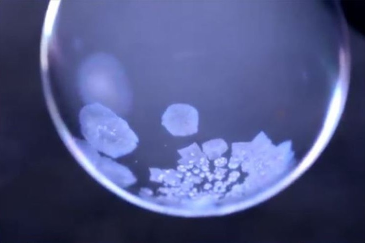 自然の力ってすごい!-20℃以下の北海道で撮影した「シャボン玉が凍っていく様子」が神秘的だった