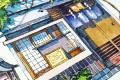 『君の名は。』の背景スタッフが描く"東京の昔ながらの商店街" 独特の色彩感で味わい深い