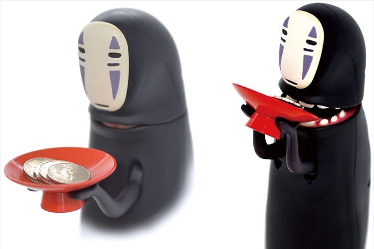 「千と千尋の神隠し」のカオナシがむしゃむしゃとコインを食べるシュールな貯金箱が登場!