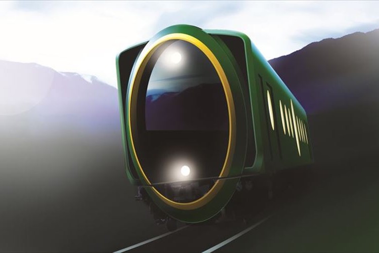 何だこの楕円は!?「叡山電鉄」に神秘的な雰囲気がただよう斬新な観光用車両が登場!