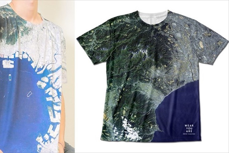 この発想はなかった!! “衛星画像をTシャツにできちゃう”サービス「WEAR YOU ARE」