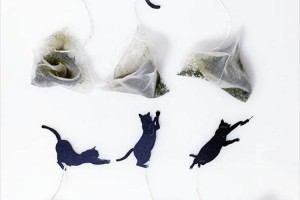 猫の切り絵がカワイイ♪ 美味しくて楽しい『ねこ茶ティーバッグ』切り絵は全6種