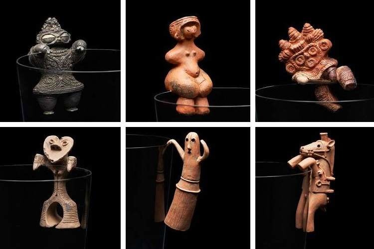 シュールすぎだろ…(笑)『土偶と埴輪』がコップのフチに大集合するカプセルトイが気になりすぎる！