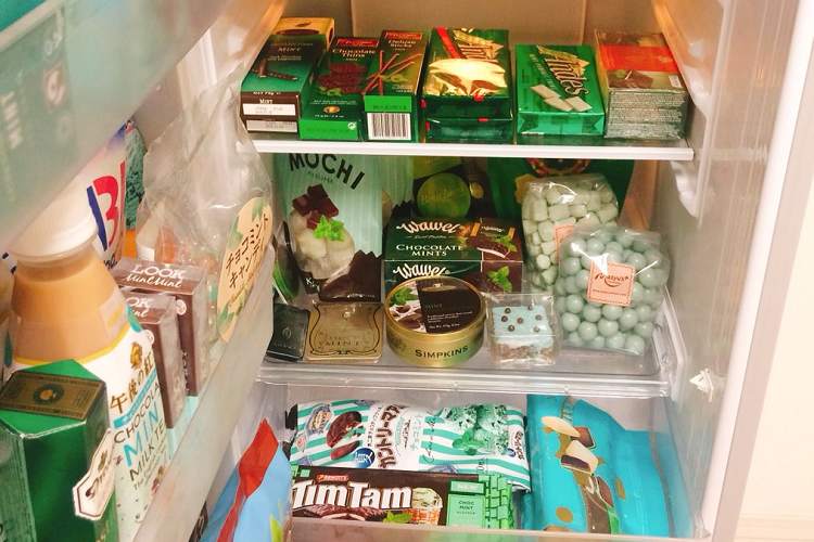 夢だけど、夢じゃなかった…『チョコミント』で埋め尽くされた冷蔵庫がシアワセそのもの♡