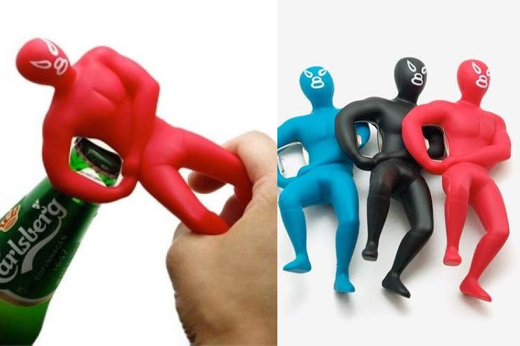 『ヘッドロック』で栓を抜け！？覆面レスラーの栓抜きが大人気で売切れ続出