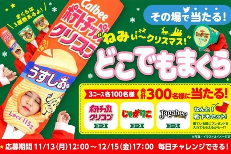 コレ欲しい！ポテトチップスやじゃがりこを被る斬新な枕がキャンペーンの特典で登場！