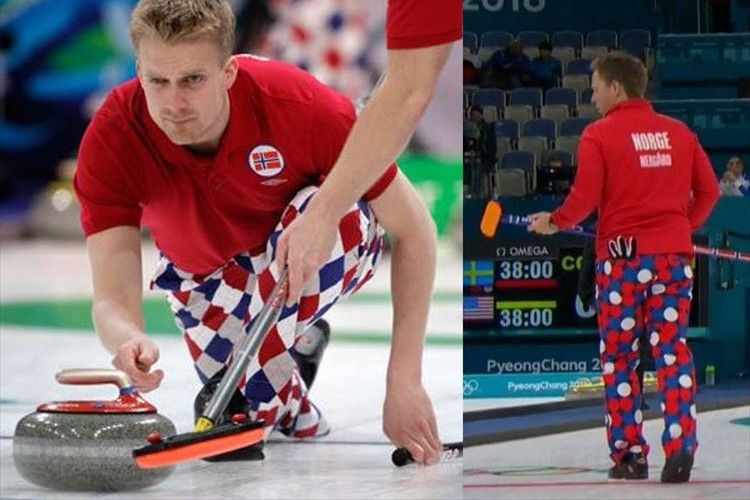 ノルウェーのカーリングチームのパンツが異彩を放っていると話題に!
