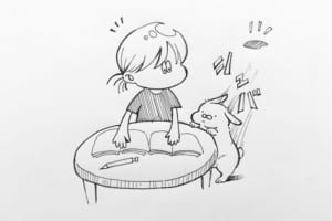 【漫画】探し物をしていると…？飼い主さんへの愛溢れるうさぎの行動が可愛すぎる！