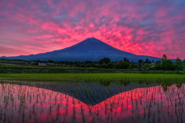 富士山ってこんなに美しかったのか…！幻想的な光景を切り取った写真に感動