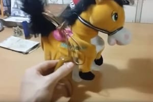 甲高い鳴き声をあげる馬のオモチャで遊んでいたら、そばで見ていた方が凄い表情でフリーズしていた