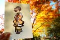 紅葉など季節の風景が装いに溶け込む…素敵な発想の切り絵に多くの反響!