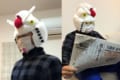 「編み上がれ~編み上がれ~編み上がれ~ガンダム~♪」編んで作ったガンダムの帽子が面白い