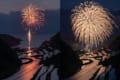 まるで絵画のような美しさ…“夕景で有名な浜野浦の棚田”と”花火”が織りなす幻想的な光景に反響