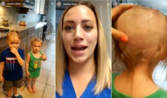 愛する2人の我が子の姿を見てお母さんが号泣！ちょっと目を離した隙に子供たちの頭が！