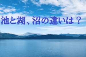 「池」「湖」「沼」この3つの違いとは？違いに明確なルールはあるの？