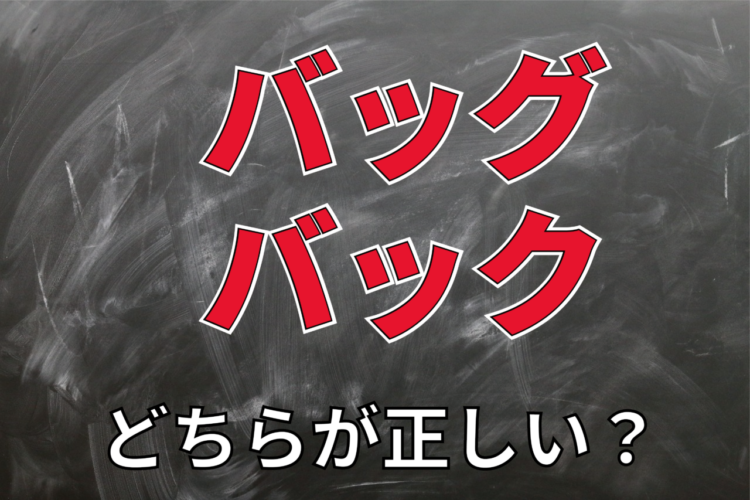 「バック」と「バッグ」の違いとは！カバンを指す表記として正しいのは、結局どっち？