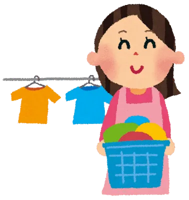 洗濯をするお母さん