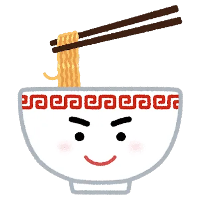 ラーメンどんぶりのキャラクター