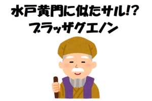 水戸黄門みたいな猿！？ブラッザグエノンが予想以上に水戸黄門だった！