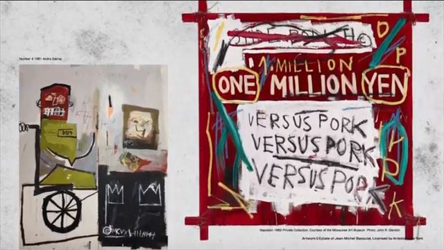 王冠マークが印象的なバスキアの絵