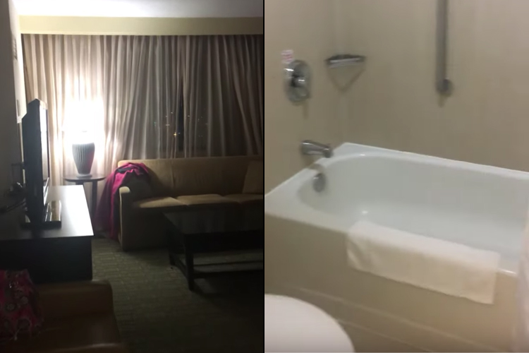 設置ミス!?泊まったホテルの部屋がすごく広くて素敵だけど・・バスルームに盲点が!