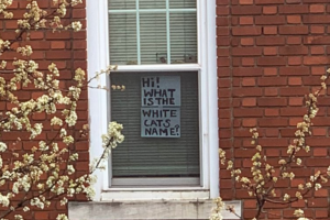 「白猫の名前は何？」自宅待機中に起きた、ご近所さんと張り紙での会話にほっこり