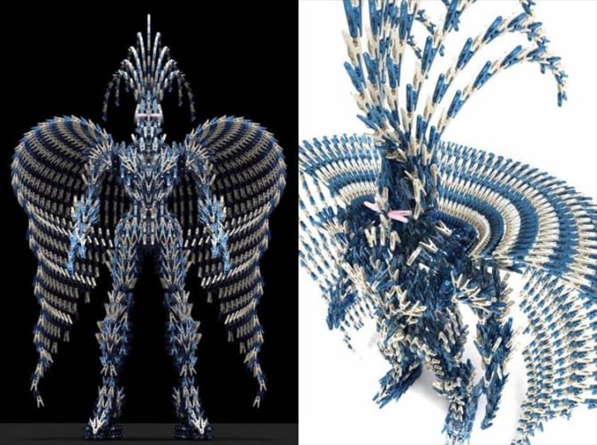 大量の洗濯バサミでロボットを作ったらどうなるか？CGで表現したら圧倒的なラスボス感！