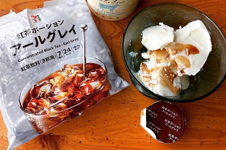 これは天才！セブンイ-レブンの紅茶ポーションを使った「紅茶アフォガート」が話題に