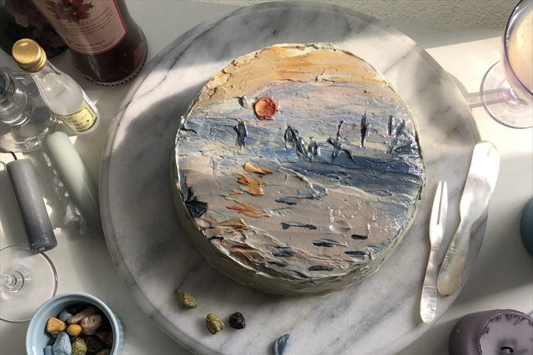 まるで油絵のようなタッチ！モネの絵画をモチーフにしたケーキが素敵
