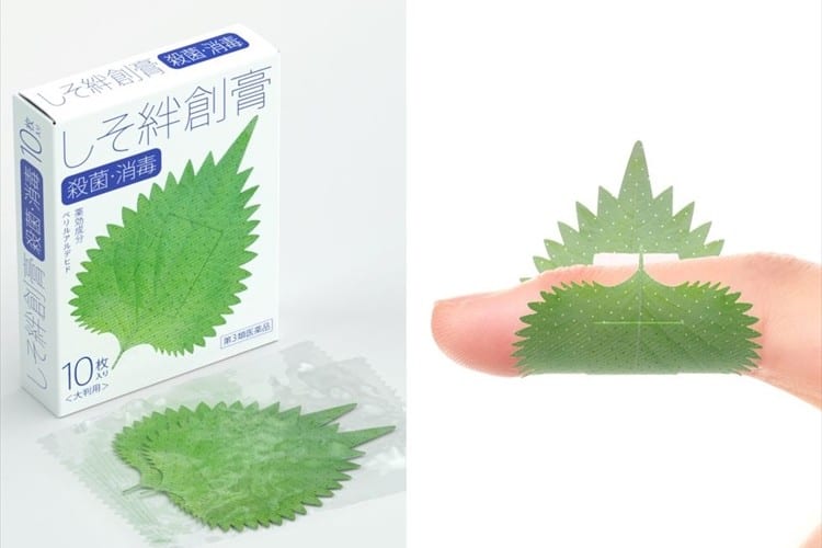 消毒液の代わりに梅肉を塗りたくなる(笑)超ユニークな「しそ絆創膏」が面白い