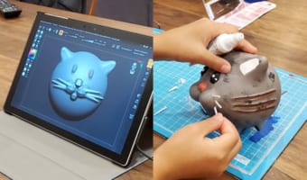 凄い時代だなぁ!小2の娘が自由工作で3Dプリンターを使った猫ちゃんを制作