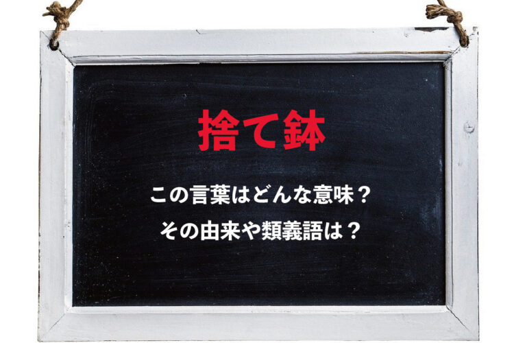捨て鉢はどんな「鉢」？由来には修行中のお坊さんがかかわっていた？！