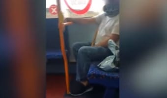 とある男性が派手なマスクをしているなと思っていたら、実はマスクではなく・・・驚愕の事実が発覚！