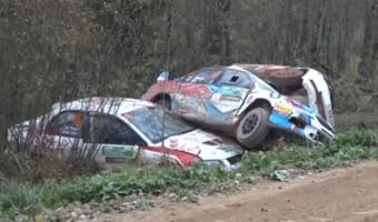 危険すぎる魔のカーブ！ロシアで開催されたラリーカップで6台が次々と事故る衝撃映像が話題に