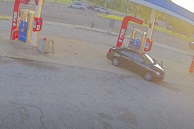 こんな事が起こるなんて･･･防犯カメラが捉えたガソリンスタンドで起きた惨劇が話題に！