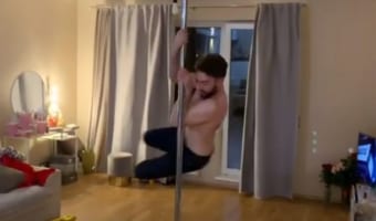 華麗なポールダンスを披露する男性。調子に乗って続けていたら予想外の惨劇が発生!